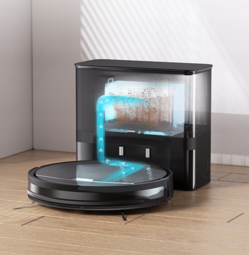 iLife V9 Pro – robot odkurzający do sierści z automatyczną stacją iLife V9 Pro ze stacją samoopróżniania 2,5 l idealny do sierści zwierząt - proces