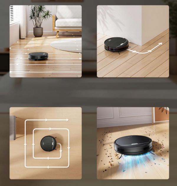 Robot odkurzający iLife V9 Pro czarny sprzątający mieszkanie według zaplanowanej trasy