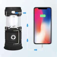 Retoo M014A latarnia kempingowa LED z funkcją powerbanku ładuje smartfon przez port USB na kempingu