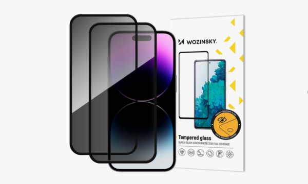 Szkło hartowane Wozinsky Privacy Glass prywatyzujące na iPhone 17 Air zestaw 2 sztuki