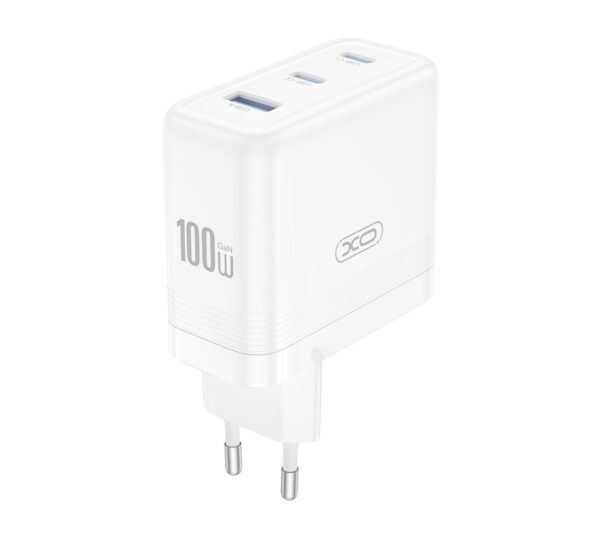 XO CE35 100W GaN — widok główny Ładowarka sieciowa XO CE35 100W GaN USB-C PD w kolorze białym