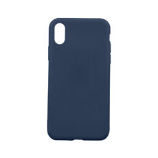 Granatowe etui silikonowe Samsung Galaxy A25 5G Soft Case – widok tylnej części.
