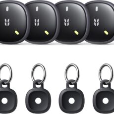 UGREEN FineTrack Mini 2 Tracker dla Apple Find My (tylko iOS), 4 szt. | GPS tracker z sygnałem 110dB, Świecący design, IP68, Lokalizator do walizek, kluczy, plecaków itp.