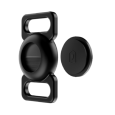 Forever Lokalizator FindMy TFO Tag czarny z czarnym etui do paska kompatybilny z Apple Find My – lokalizator Bluetooth do kluczy, plecaka, walizki i bagażu.