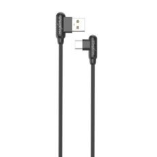 Kabel USB-C kątowy MAXIMUS CORNER Fast Charge 2.4A 1m czarny