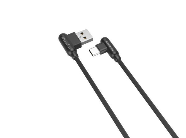 Przewód USB-C Fast Charge MAXIMUS CORNER czarny 1 metr