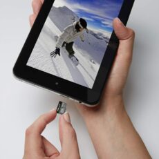 Zbliżenie na kartę pamięci PNY PRO Elite microSDXC 128GB