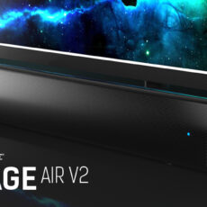 Podświetlane przyciski dotykowe i złącze USB-C głośnika Creative Stage Air V2