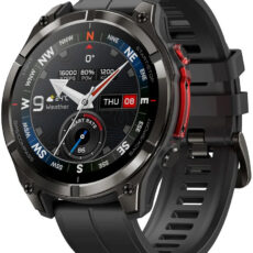 Smartwatch Zeblaze Stratos 4 Pro w kolorze czarnym z kopertą ze stali nierdzewnej 316L