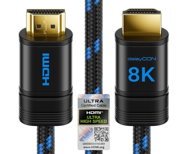 Kabel HDMI 2.1 deleyCON 2 m