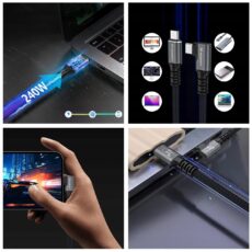 Kabel kątowy Wozinsky USB-C USB4 240W 8K 2 m