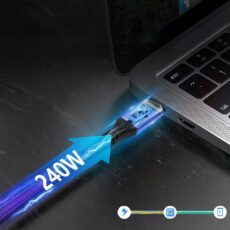 Kabel kątowy Wozinsky USB-C USB4 240W 8K 2 m