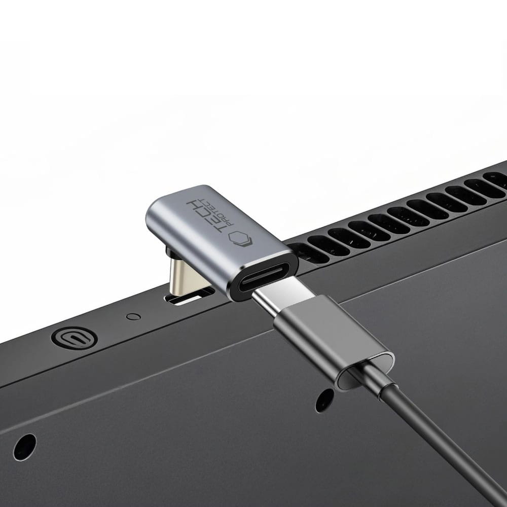 tech-protect-ultraboost-aa02-angle-adapter-type-c-grey-04 Adapter kątowy Tech-Protect UltraBoost AA02 USB-C 100W